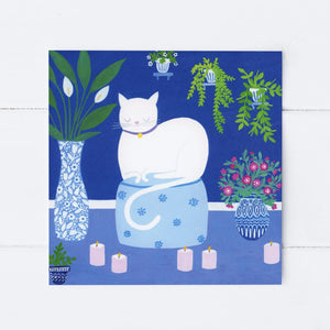 Sian Summerhayes "Serene Cat" greetings card