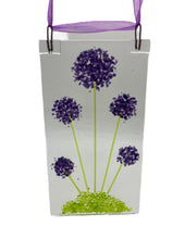 Load image into Gallery viewer, EvaGlass Design purple flower fused glass sun catcher (EGD ALGP)