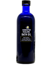 Load image into Gallery viewer, Herbs For Healing Bath oil with Saskia&#39;s breathe deep seek peace flower essence 100ml