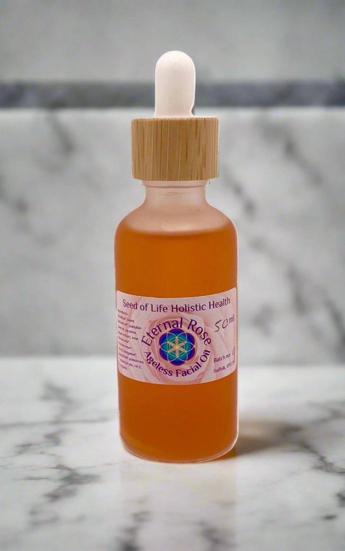 Seed of Life Holistic Health “Eternal Rose” organic ageless face oil 50ml dropper bottle
