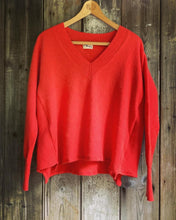 Load image into Gallery viewer, Nimpy Clothing Upcycled 100% cashmere neon peach boxy jumper small/medium