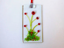 Load image into Gallery viewer, Eva Glass Design poppy fused glass sun catcher