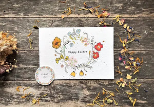 Erika's Whimsical Art Easter plantable greetings card