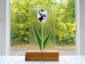 Eva Glass Design Tulip fused glass sun catcher (EGDTUG)
