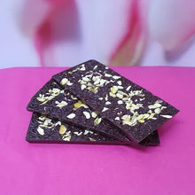 Load image into Gallery viewer, Flowers and Thorn Persian Rose &amp; Pistachio dark Ecuadorian chocolate bar 100g 70%