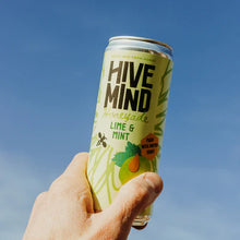 Load image into Gallery viewer, Hive Mind Lime and mint honeyade sparkling soft drink 330ml