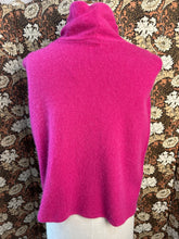 Load image into Gallery viewer, Nimpy upcycled 100% cashmere pink poncho small back 