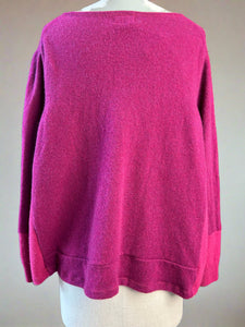 Nimpy Clothing Upcycled 100% cashmere pink boxy jumper medium back