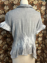Load image into Gallery viewer, Nimpy Clothing hand felted upcycled top medium back 