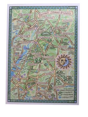 Katie B Morgan “Barrows, Stones and wells” greetings card
