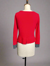 Load image into Gallery viewer, Nimpy Clothing upcycled 100% cashmere scarlet short cardigan small