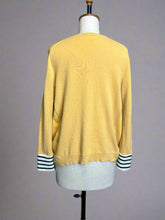 Load image into Gallery viewer, Nimpy Clothing upcycled 100% cashmere yellow pocket boxy jumper medium
