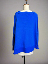 Load image into Gallery viewer, Nimpy Clothing upcycled 100% cashmere electric blue boxy cardigan large