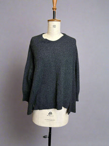 Nimpy Clothing upcycled 100% cashmere charcoal boxy jumper medium large