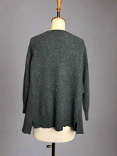 Load image into Gallery viewer, Nimpy Clothing upcycled 100% cashmere charcoal boxy jumper medium large