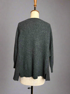 Nimpy Clothing upcycled 100% cashmere charcoal boxy jumper medium large