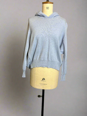 Nimpy Clothing upcycled 100% cashmere sky blue boxy hoody medium