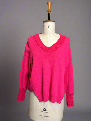 Nimpy clothing upcycled 100% cashmere scarlet and striped cardigan medium