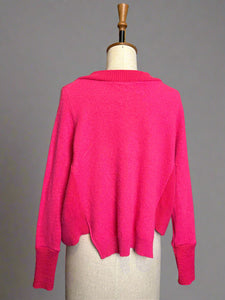 Nimpy clothing upcycled 100% cashmere scarlet and striped cardigan medium