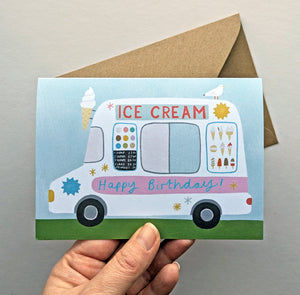 Stephanie Cole Design “Ice cream happy birthday” greetings card