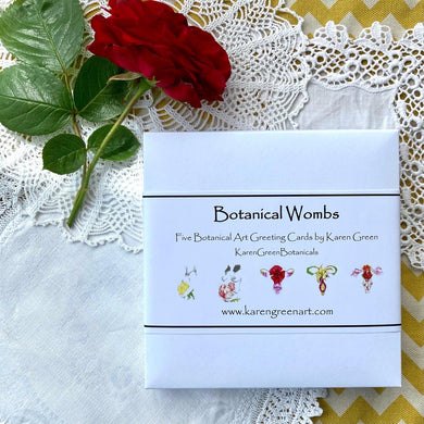 Karen Green Art Botanical Wombs greetings cards collection