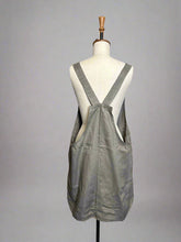 Load image into Gallery viewer, Nimpy Clothing upcycled 100% linen light khaki olive dungaree style tunic