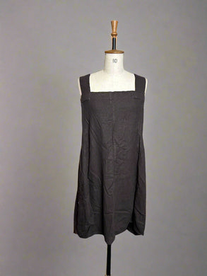 Nimpy Clothing upcycled 100% linen mix brown pocket tunic dress medium