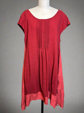 Load image into Gallery viewer, Nimpy Clothing upcycled linen and cotton/viscose mix rust red cocoon dress medium large