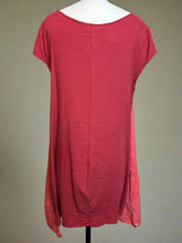Load image into Gallery viewer, Nimpy Clothing upcycled linen and cotton/viscose mix rust red cocoon dress medium large