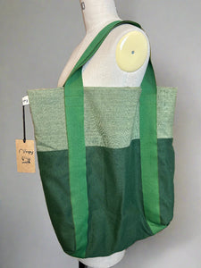 Nimpy Clothing upcycled fabric tote bag