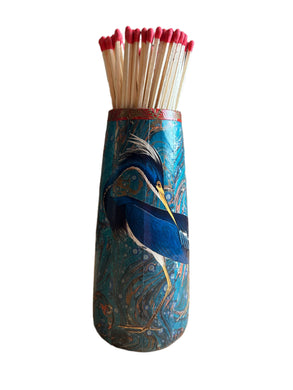 Alex Stuart Carter decoupage match pot with matches