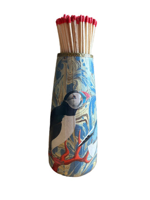 Alex Stuart Carter decoupage match pot with matches