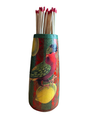 Alex Stuart Carter decoupage match pot with matches