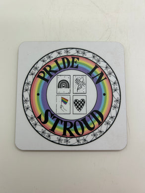 Pride in Stroud coaster