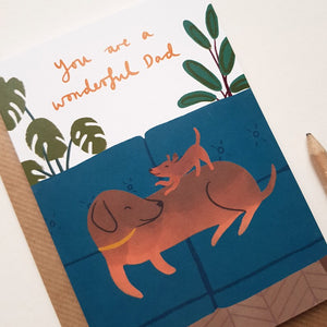 Stephanie Cole design “You are a wonderful dad” greetings card