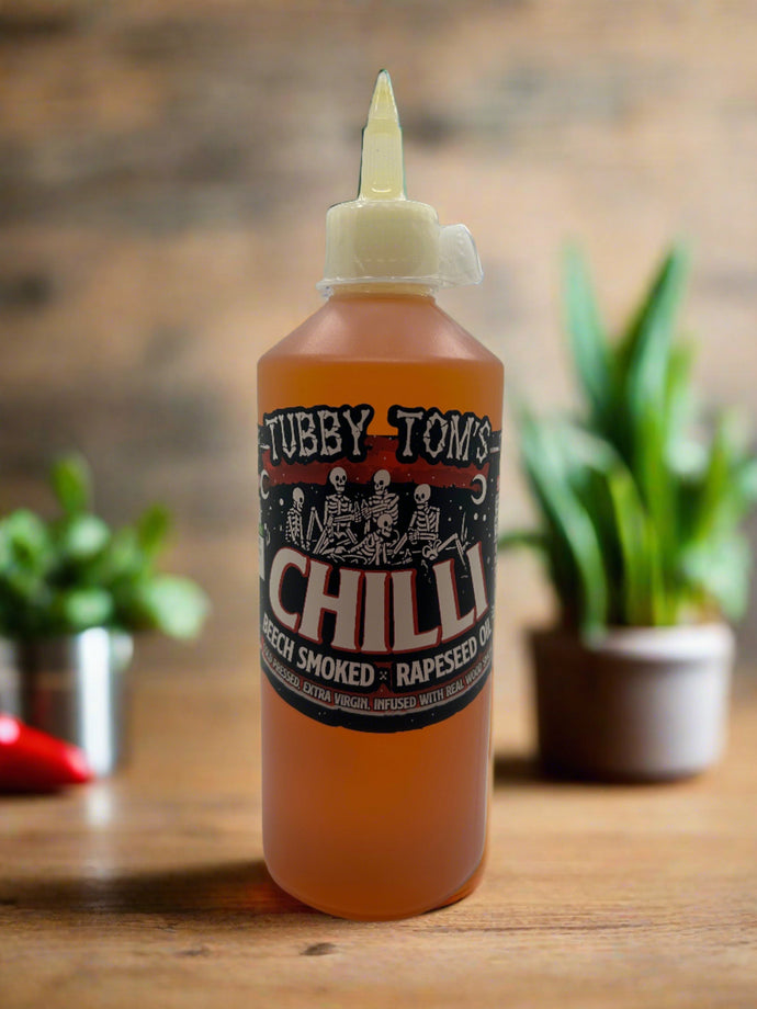 Tubby Tom’s chilli infused smoked rapeseed oil 495ml
