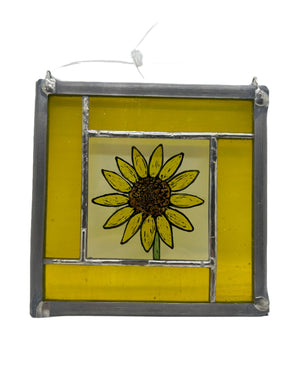 Liz Dart Stained  Sunflower Glass panel