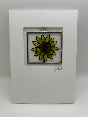 Liz Dart Sunflower stained glass greetings card