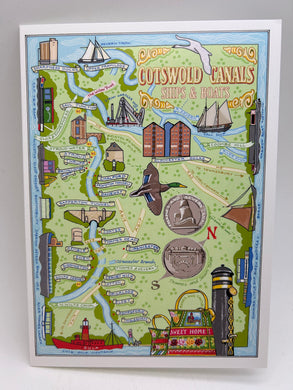 Katie B Morgan “Cotswold canals ships and boats” greetings card