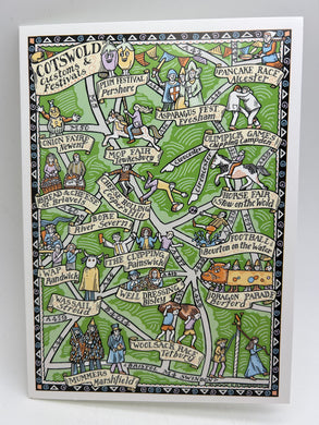 Katie B Morgan “Cotswold customs and festivals” greetings card