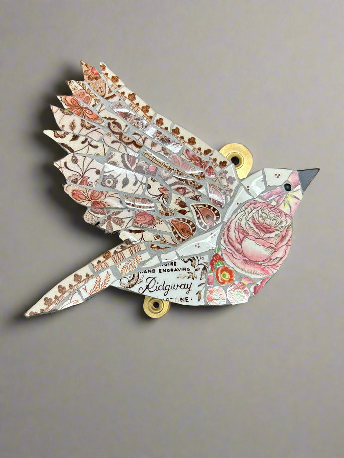 ChinaJack Mosaics small Robin ceramic mosaic wall hanging 