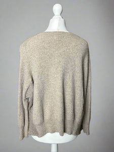 Nimpy Clothing upcycled 100% cashmere beige boxy cardigan medium