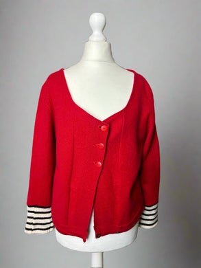 Nimpy Clothing upcycled 100% cashmere scarlet cardigan medium