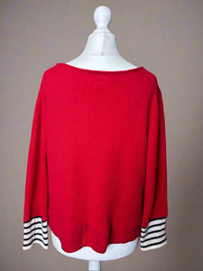 Nimpy Clothing upcycled 100% cashmere scarlet cardigan medium