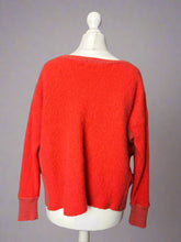Load image into Gallery viewer, Nimpy Clothing upcycled 100% cashmere neon peach boxy jumper small