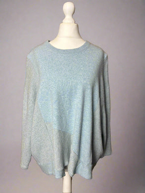 Nimpy Clothing upcycled 100% cashmere soft blue body jumper large