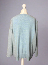 Load image into Gallery viewer, Nimpy Clothing upcycled 100% cashmere soft blue body jumper large