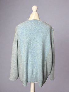 Nimpy Clothing upcycled 100% cashmere soft blue body jumper large