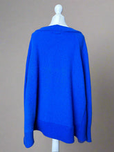 Load image into Gallery viewer, Nimpy Clothing upcycled 100% cashmere electric blue boxy cardigan large