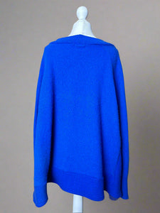 Nimpy Clothing upcycled 100% cashmere electric blue boxy cardigan large